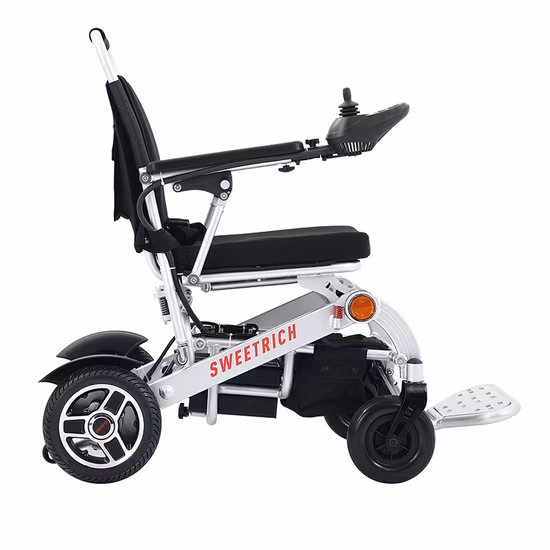 Nouveau fauteuil roulant électrique pliable en aluminium, cadre solide, système de freinage électromagnétique, Scooter handicapé pour personnes handicapées
